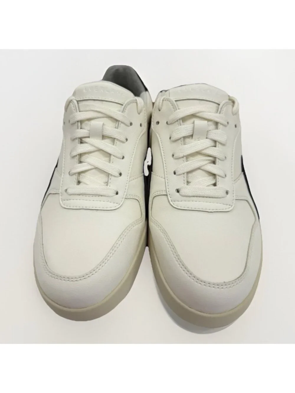 Everlane ReLeather® Court Sneaker size 5.5 Women's Lace-up Shoes White/Black - Picture 3 of 6
